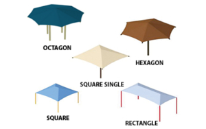 image of available shade structure shapes